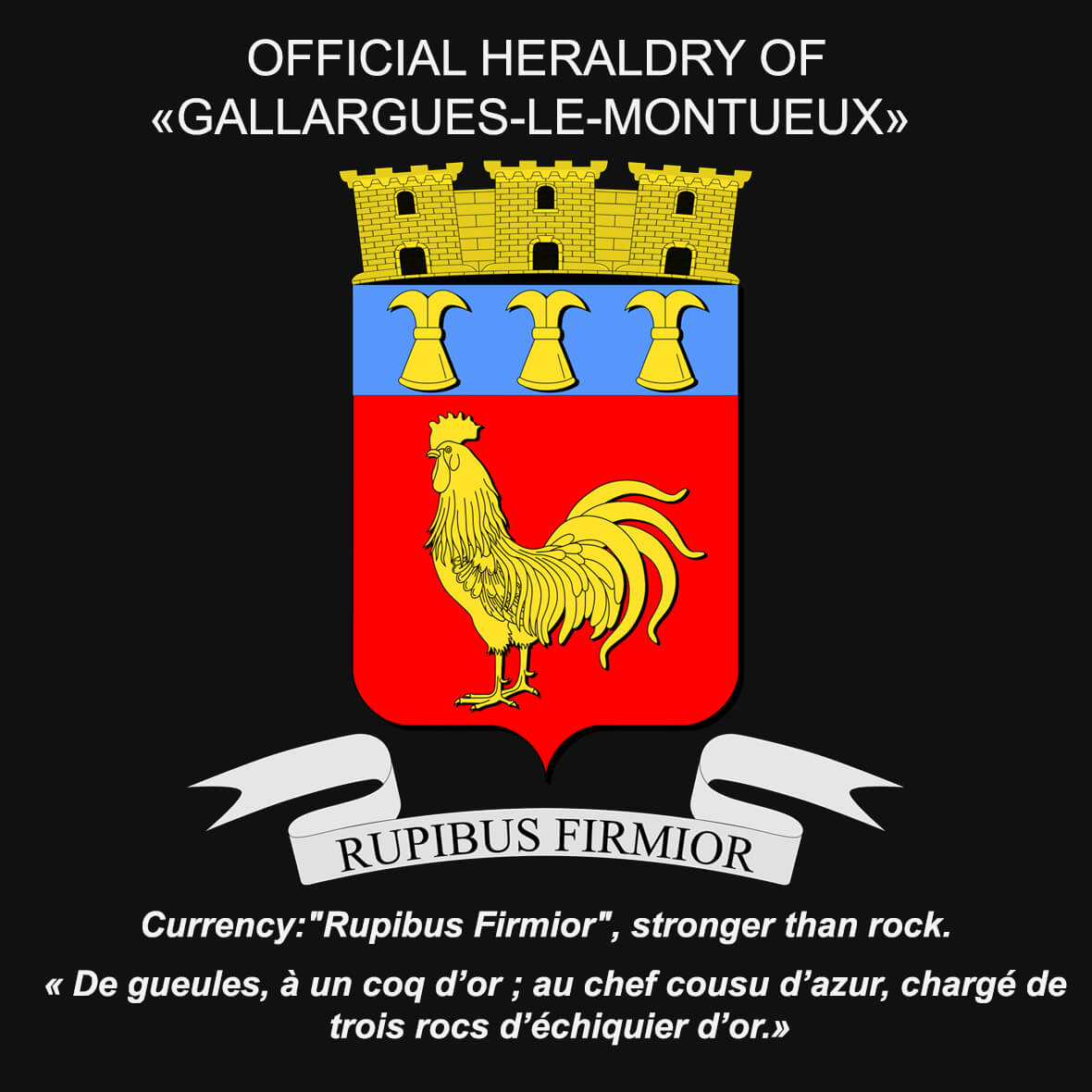 Blazon of Gallargues-le-Montueux
